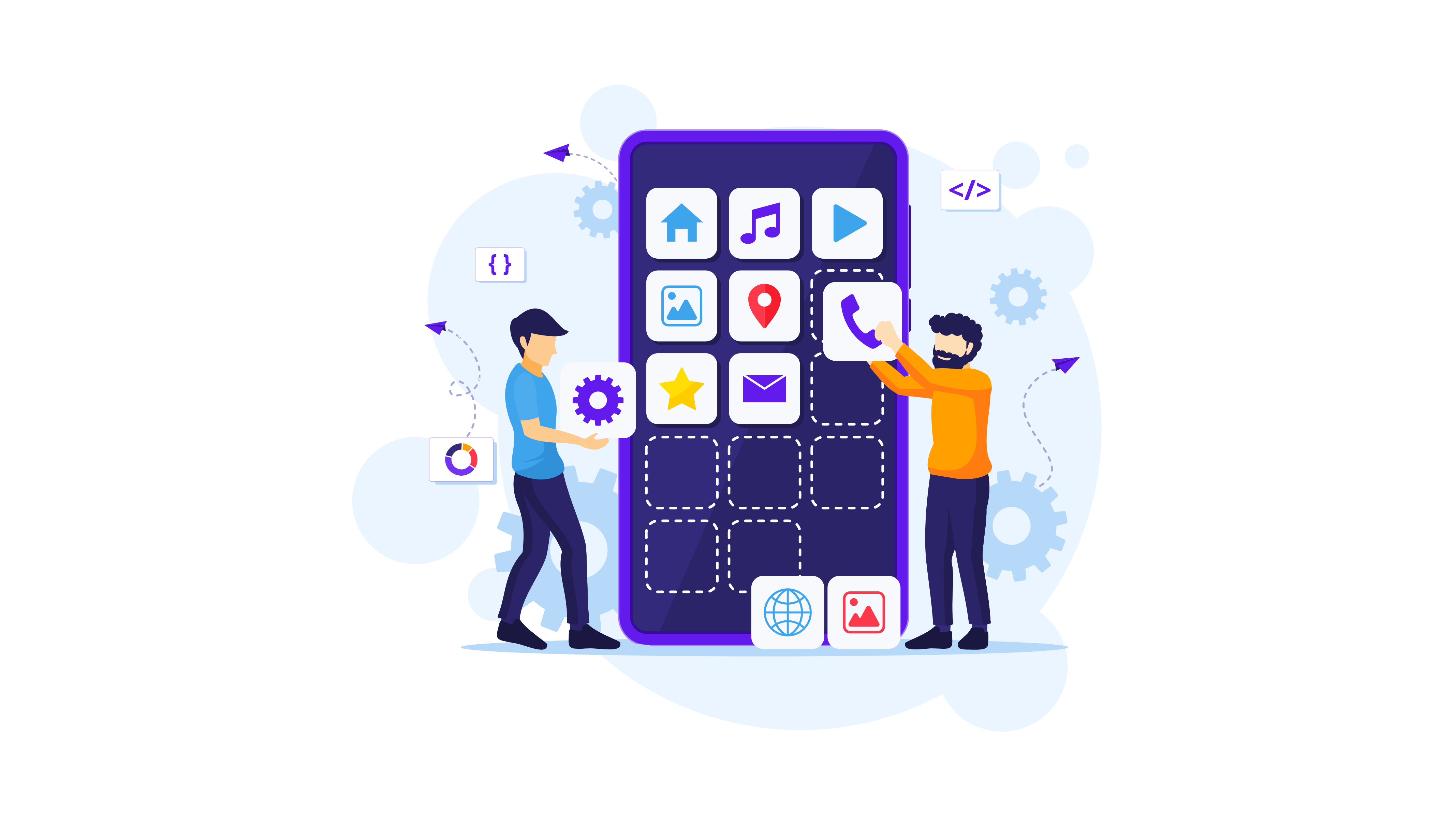 App development with developers and custom features